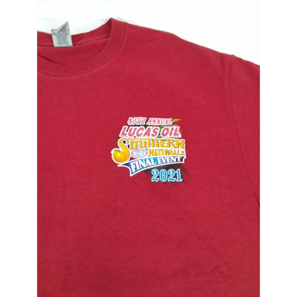 2021 Lucas Oil Southern Nationalsl T Shirt Sz M Racing Tee NHRA - Picture 9 of 10